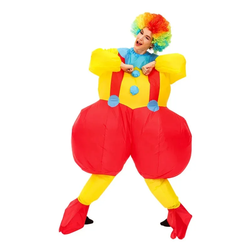 Halloween Costumes for Adult Men Women Cosplay Clown Anime Mascot Inflatable Costume Carnival Party Christmas Role Play Dress