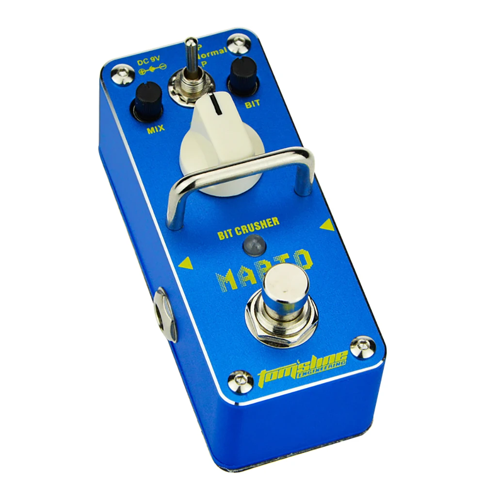 AROMA AMO-3 Gitaar Bit Crusher Effectpedaal True Bypass Mini Single Effectpedaal Metalen behuizing Elektrische gitaaronderdelen en accessoires