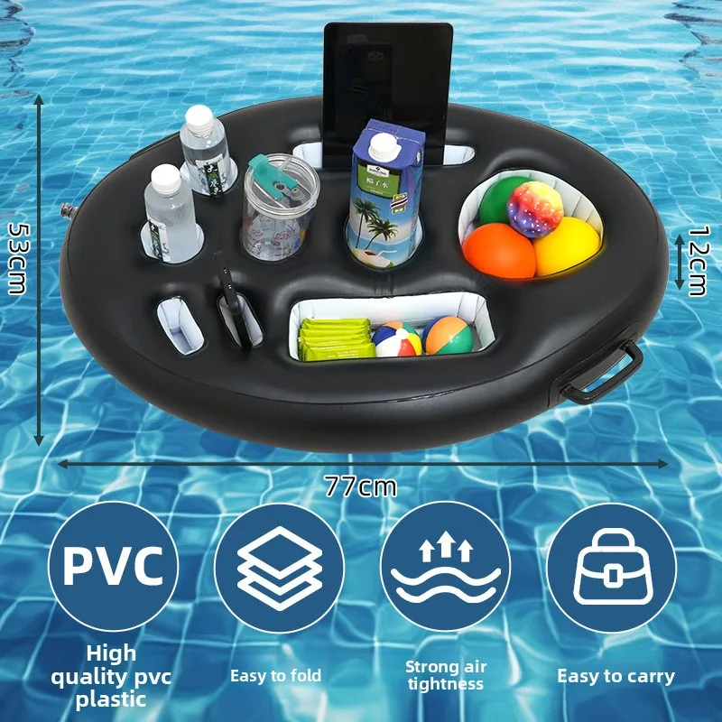 

Надувной держатель для напитков, плавающий подстаканник для пива и напитков, многофункциональный плавающий держатель для пляжа и спа, поднос для напитков