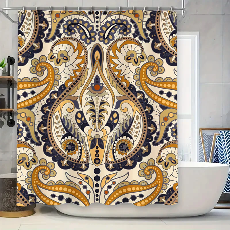 

Мягкая занавеска для душа с цветочным принтом, роскошный дизайн с розовыми пионами для декора ванной комнаты