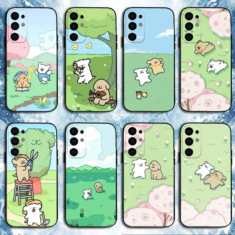 

Cute Puppy Phone Case For Samsung S25,S24,S23,S22,S21,S20,Plus,Fe,Lite,Others Black Cover