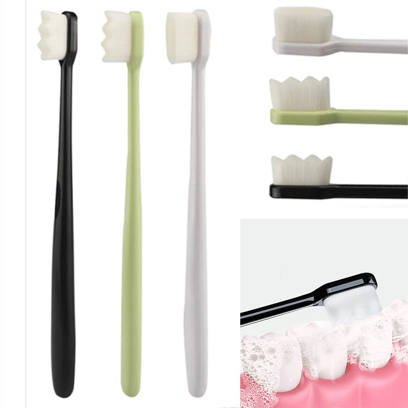 1pcs Micron Ultra-fine Soft Toothbrush Million Nano Bristle Antibacterial Protect Gum Tooth Deep Cleaning Portable Travel Brush