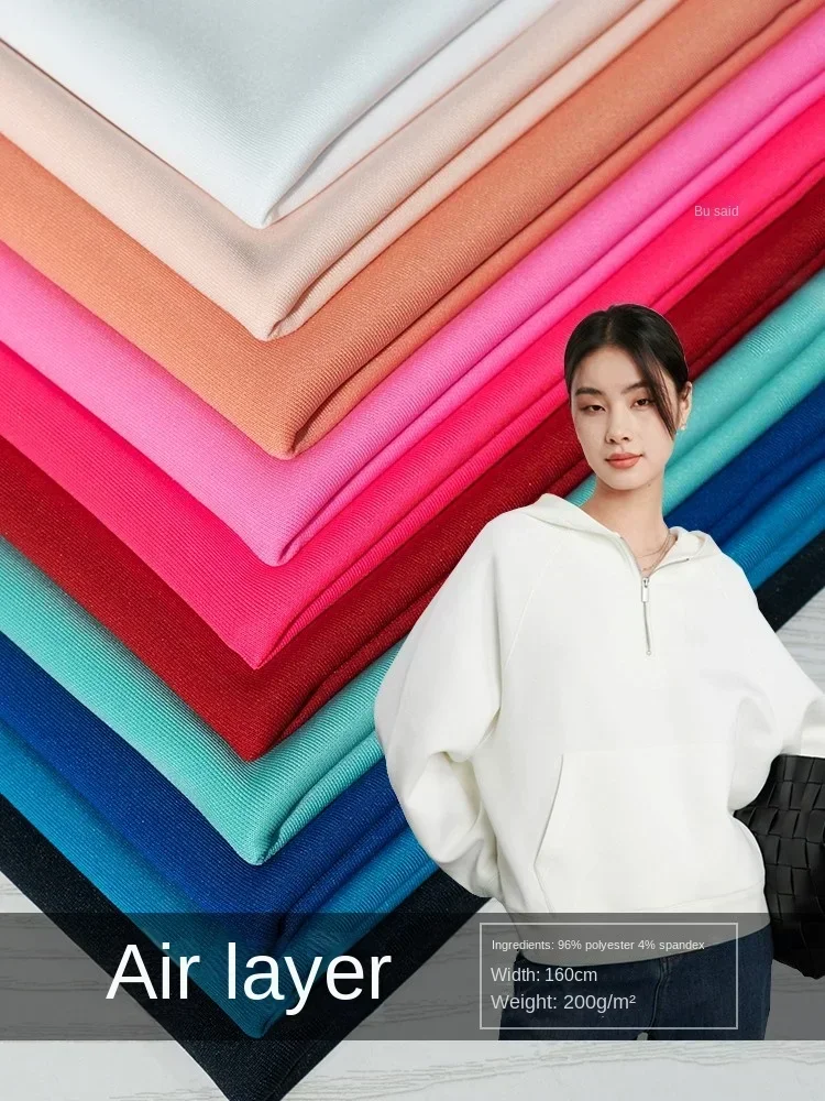 

Thin Soft Skin Breathable Elastic Air Layer Fabric for Sweater Outerwear Spring Summer Cloth Apparel Diy Sewing