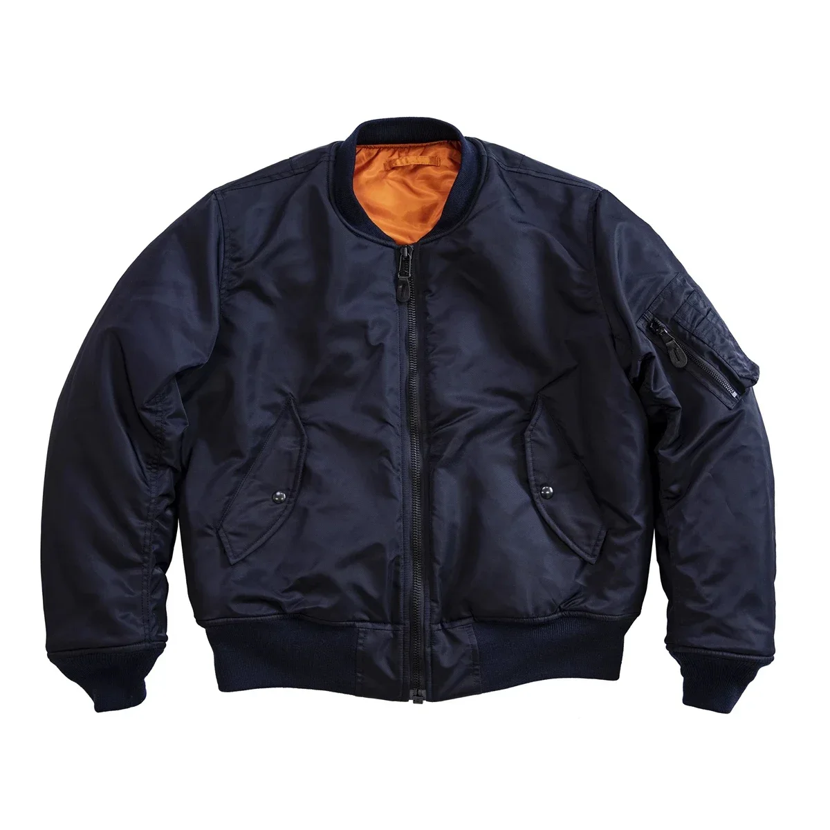 Red Tornado MA-1 Bomber Jacket Fighter Pilot Flight Jacket Blue Cropped Outerwear Men