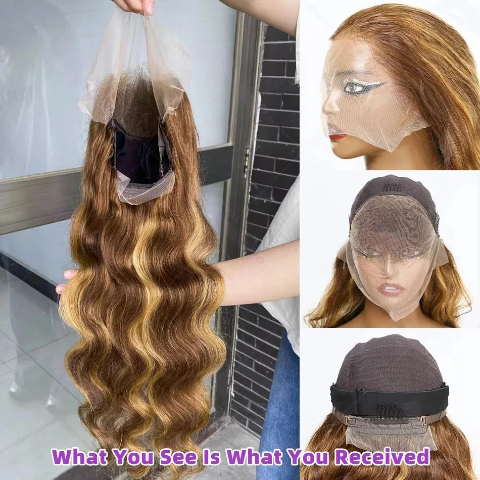 Peluca De Cabello Humano Con Encaje Frontal 13X6, Ondulada, Color Rubio Miel Peruano, Con Reflejos P4/27, Pre-Arrancada, Encaje Frontal Hd 13X4, De 30 Y 34 Pulgadas, Para Mujer. — -79%, 190.31€ Coupon, from 49.98€ – 79% descuento – €49.98