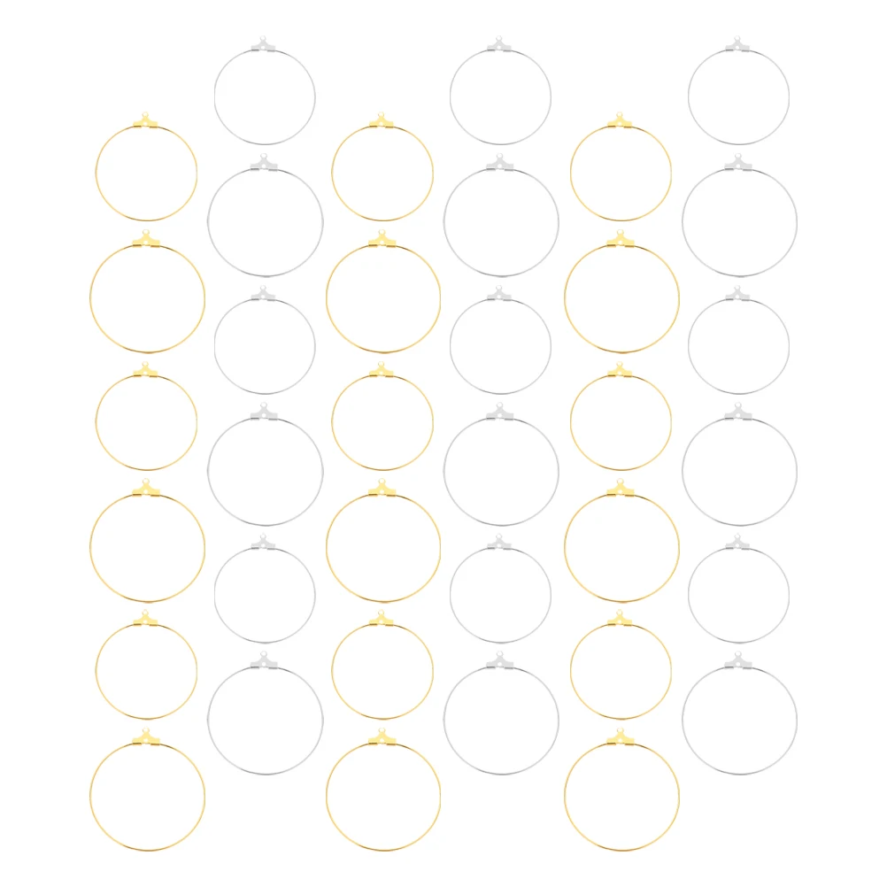 

40Pcs Earring Making Supplies Kit Metal Bead Components Handmade Accessories for Parties Dates Daily Wear DIY Projects