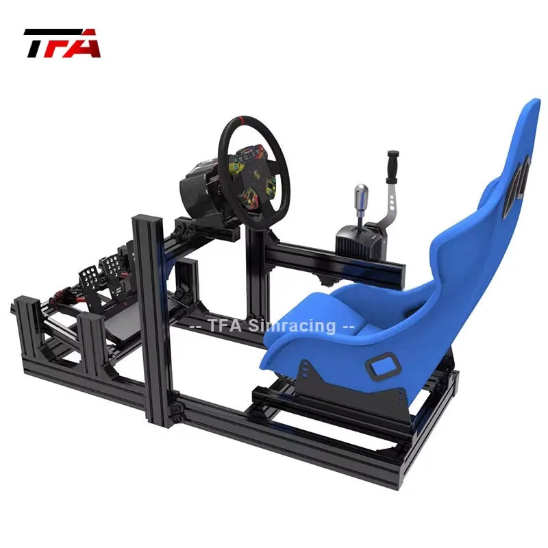 Cheap Price DIY 4080 Black Sim Racing Simulator Mounting Bracket Basic Home Sim Racing Rig Simple Car Driving Simulation