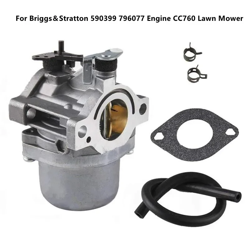 Motor de carburador CC760 para Briggs & Stratton 590399 796077 21A807 21A877 21A902 21B972 21D807 215705 215707 Cortador de grama Carburador