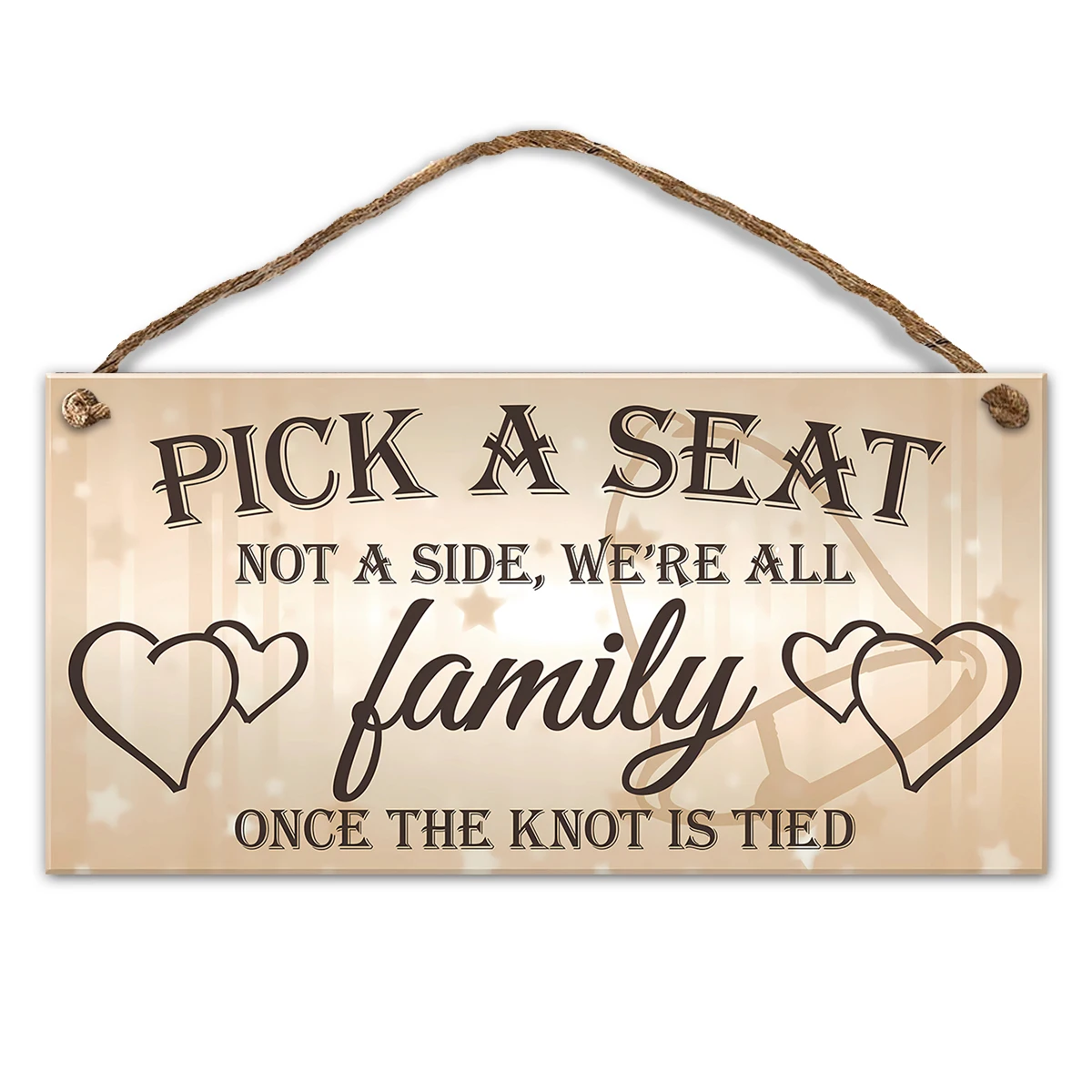 1PC Wooden Hanging Sign Pick A Seat Not A Side Sign Rustic Wood Plate For Country Wedding Home Garden Outdoor Wall Decoration