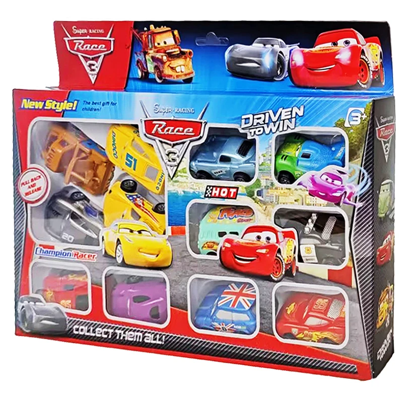Disney Cars Disney Pixar Cars 3 Spielzeug Lightning McQueen 6 cm Auto Rallye-Auto PVC-Modell Kindergeschenkbox
