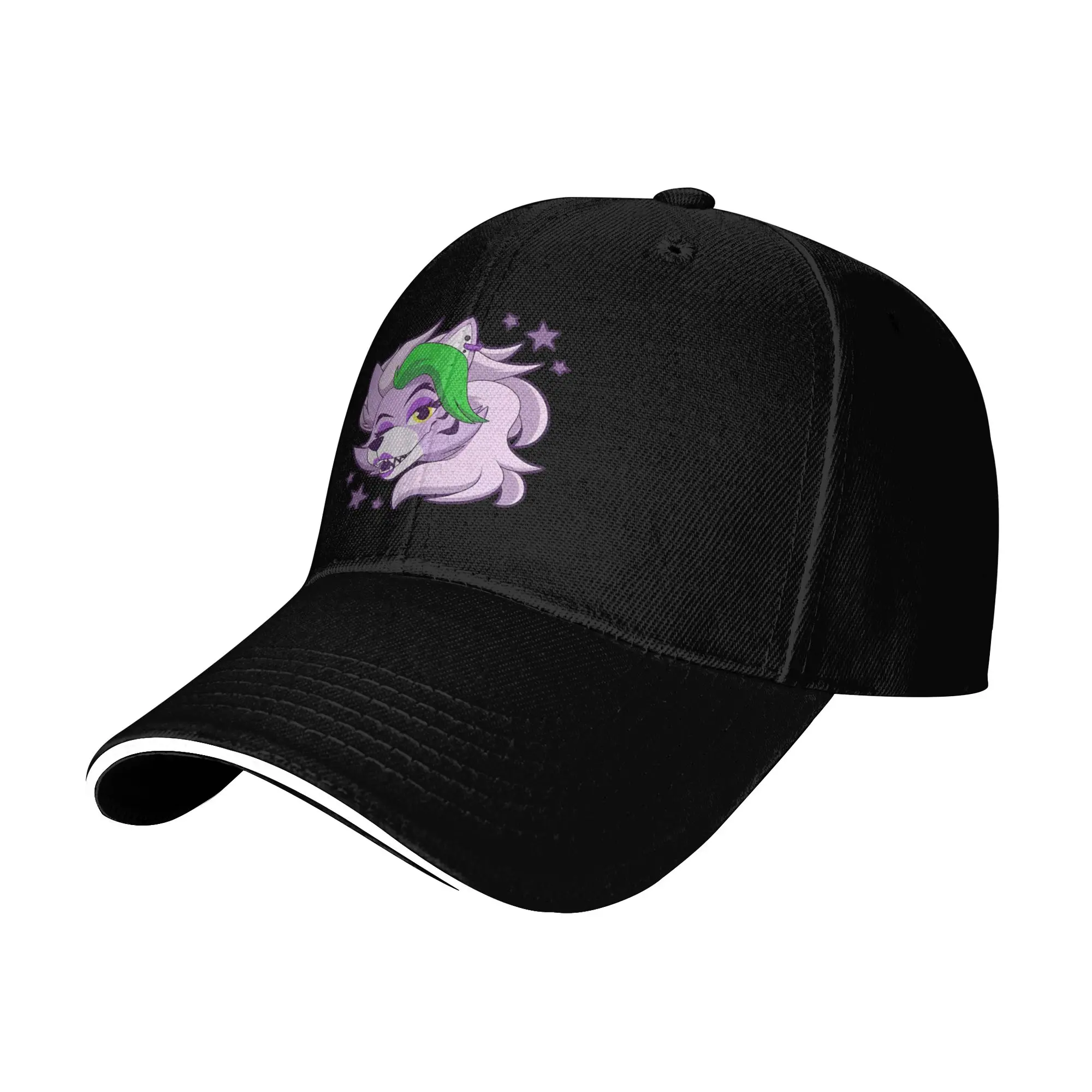 Roxanne Wolf Pride Fnafed Baseball Caps Hip Hop Game Sandwich Caps for Men Women Adjustable Sun Cap Outdoor
