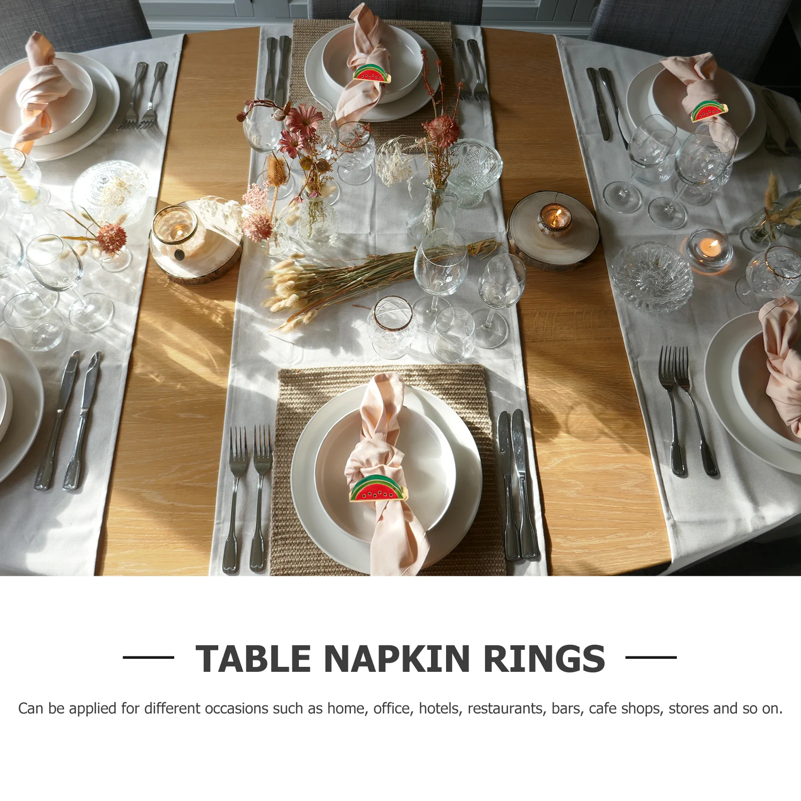 

6pcs Rings Reusable Fruit Buckles Fruit Napkin Buckles for Home Napkin Buckle Hotel Restaurant Wedding Party Decor