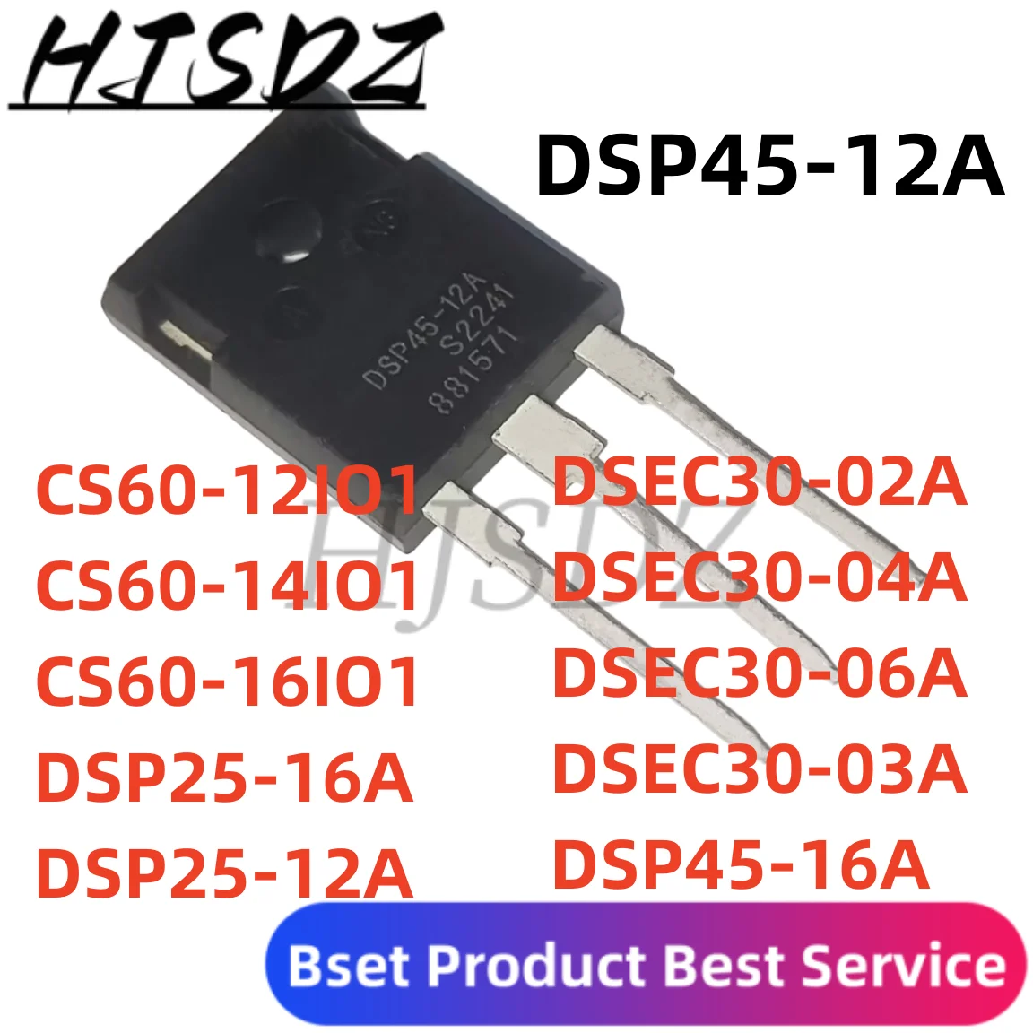 10 Uds CS60-12IO1 CS60-14IO1 CS60-16IO1 DSP25-12A DSP25-16A DSP45-12A DSP45-16A DSEC30-02A DSEC30-04A DSEC30-06A DSEC30-03A