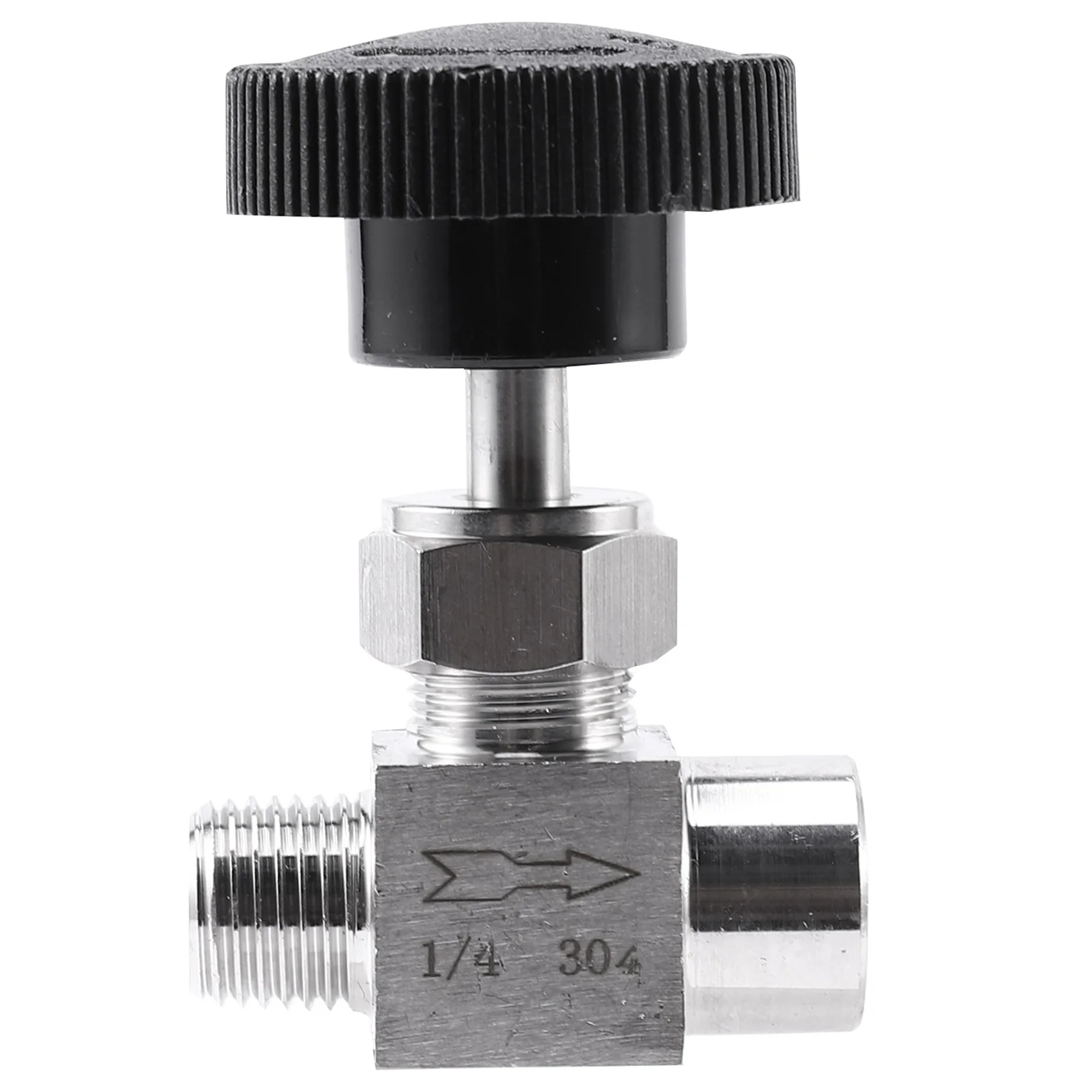 

2X игольчатый клапан, регулируемая 1/4 дюйма, наружная и внутренняя резьба, нержавеющая сталь 304, контроль расхода, запорный игольчатый клапан крана