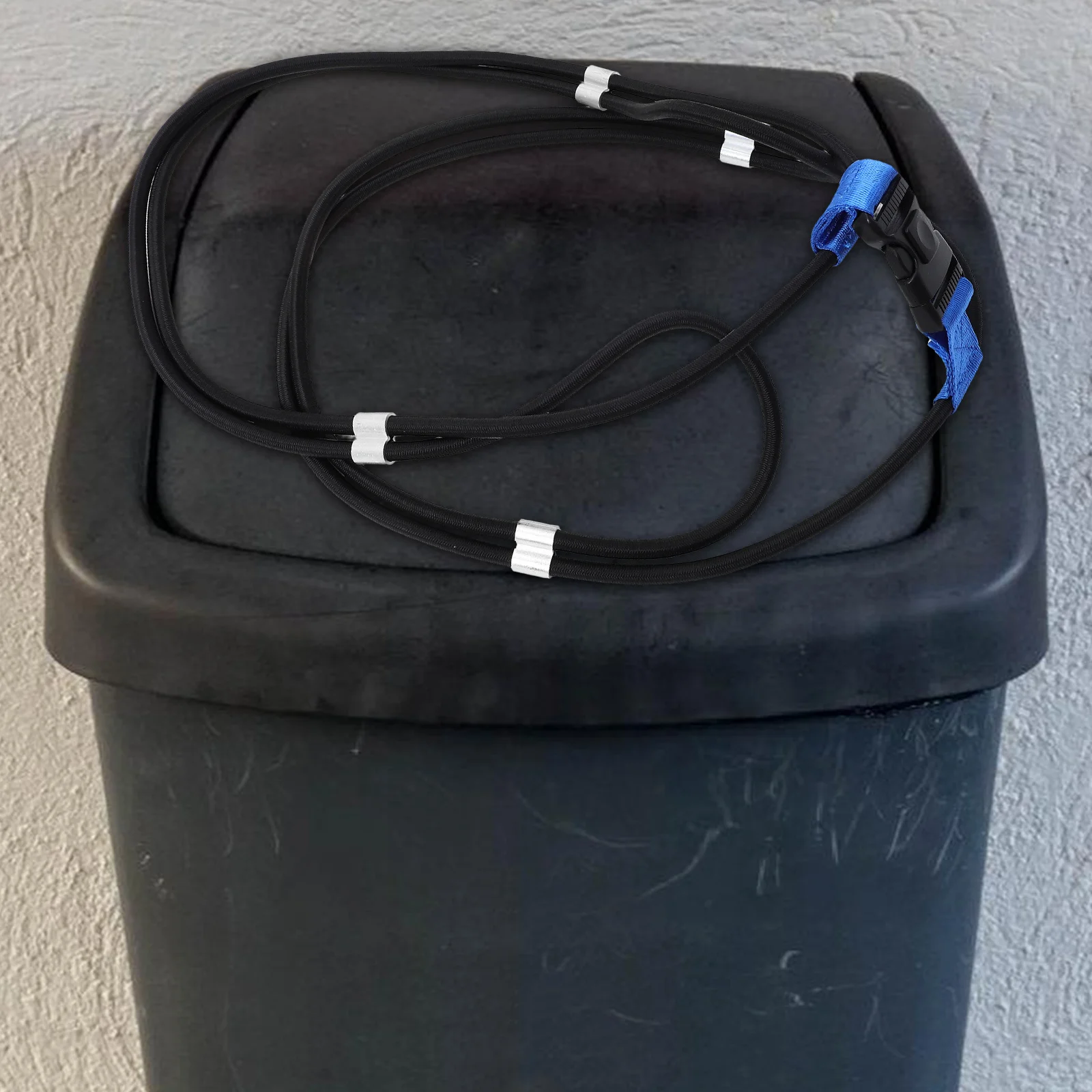

Heavy Duty Outdoor Trash Can Lock Elastic Strap Garbage Bin Lid Lock for Animals Windproof Trash Can Bands Outdoor Use
