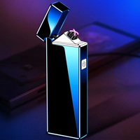 New Electronic Windproof Double Arc Pulse Flameless Lighter USB Charging Cigar Outdoor Lighter Cigarette Accessories Men's Gift