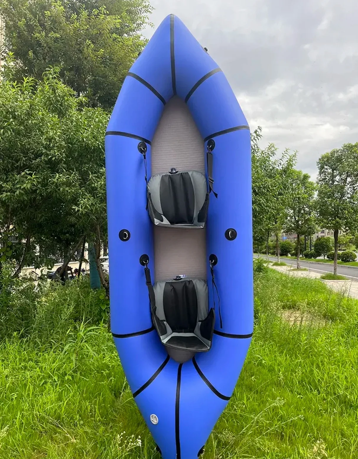 Cheap colorful pvc & tpu inflatable 2 person 300cm kayak with drop stitch mat  boat kayaks sport fishing