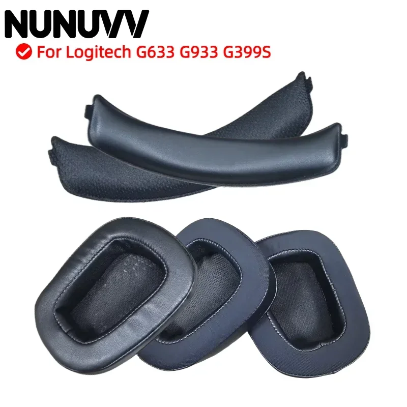

NUNUVV Earphone Ear Pads For Logitech G633 G933 G399S Earpads Sponge Soft Foam Cushion Replacement Headphones Accessories ，