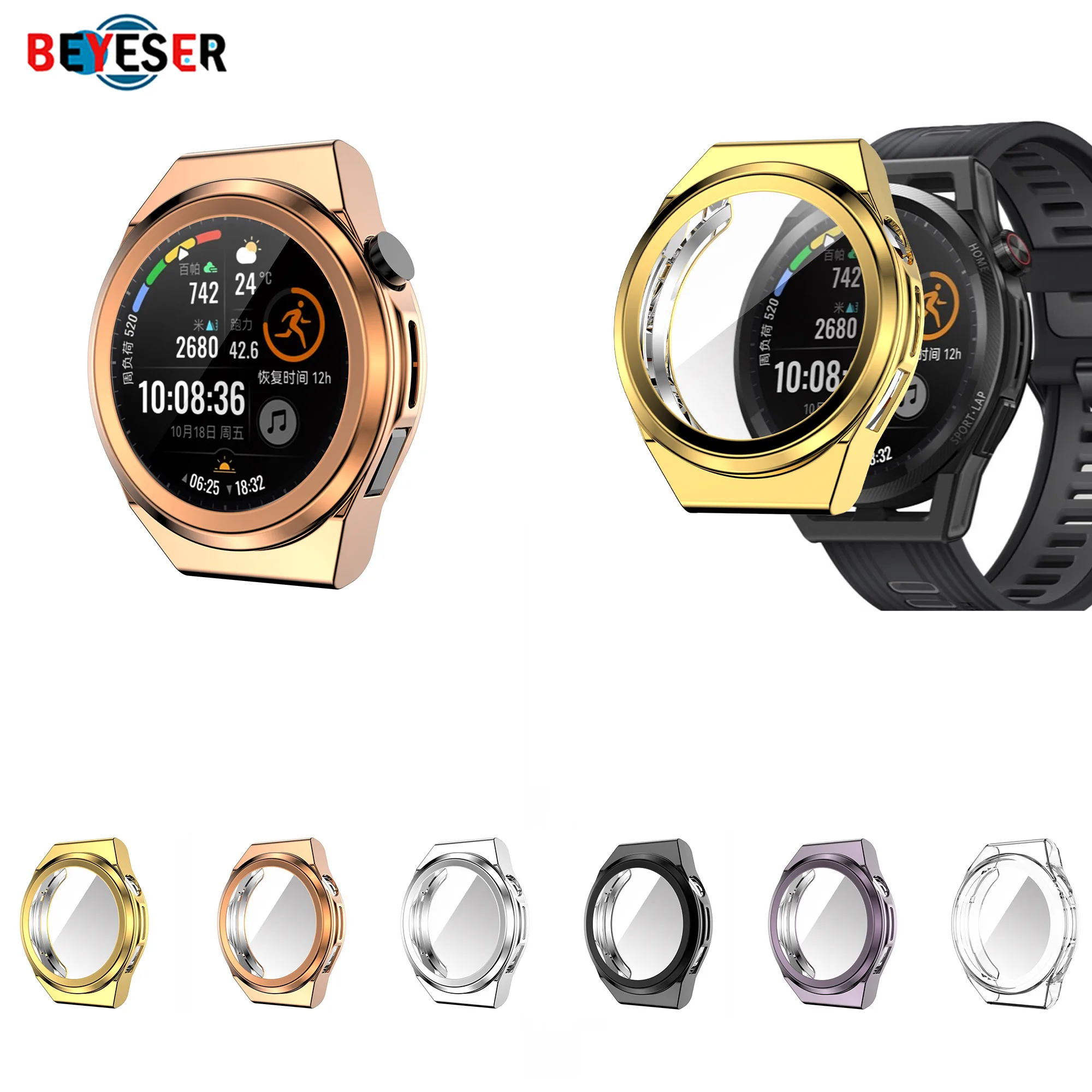 Watch Case For Huawei GT Runner TPU All Cover Protective Case Smart Watch Anti-drop Scratch Resistant Replacement Protect Cover