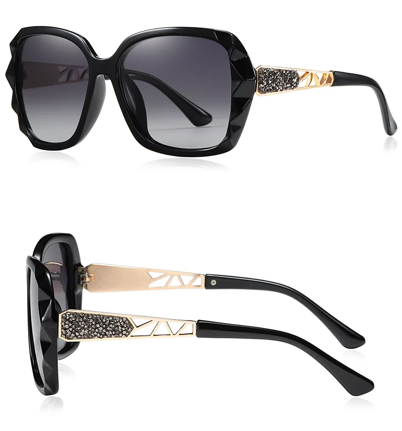 BARCUR Leichte, luxuriöse und elegante Sonnenbrille im Urlaubsstil mit großer Rahmendekoration, Gesichtsform, UV-Schutz – Detail 11