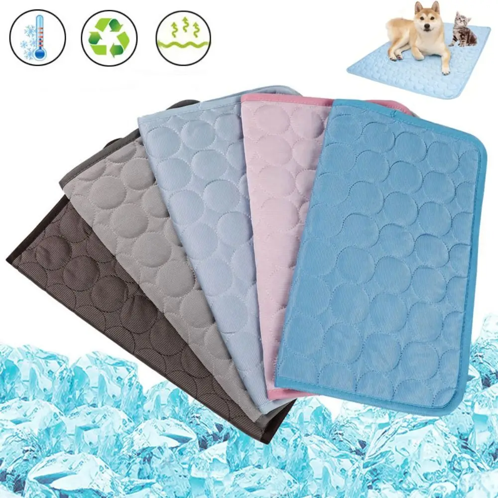 Kühlende, sichere Sommerdecke für Welpen aus sicherem Material, wasserabsorbierende Katzen-Schlafunterlage, Haustier-Kühlmatte, Hundebett aus Eisseide