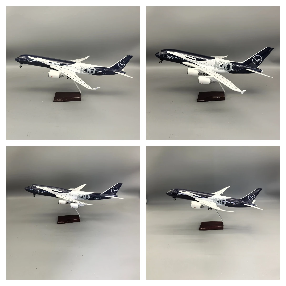 Modelo de Avión de Resina Fundida a Presión de Lufthansa de 43-47 cm, Edición Conmemorativa del Centenario, A350 380 B747 787, para Colección, Exhibición o Regalo