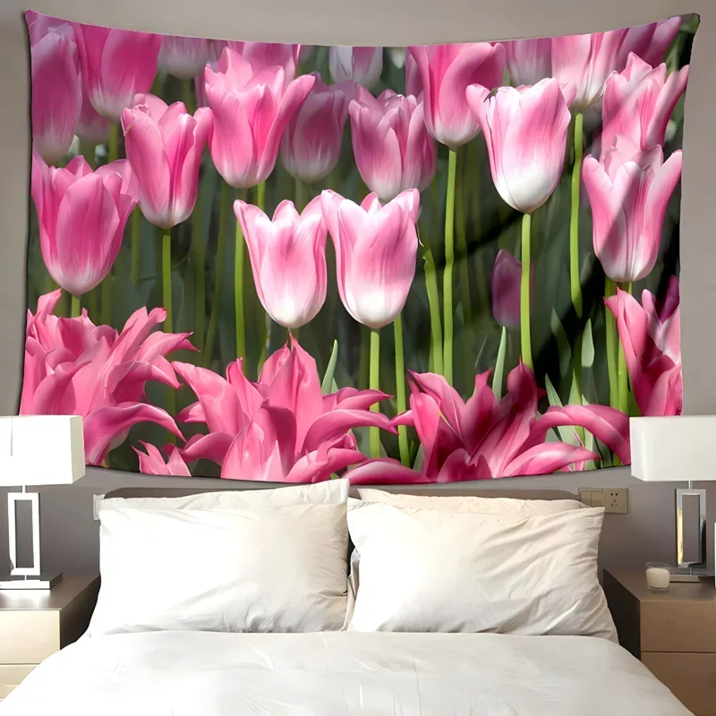 

3D printed tulip blankets, living room bedroom housewares children's room soft and comfortable baby blankets, birthday presents