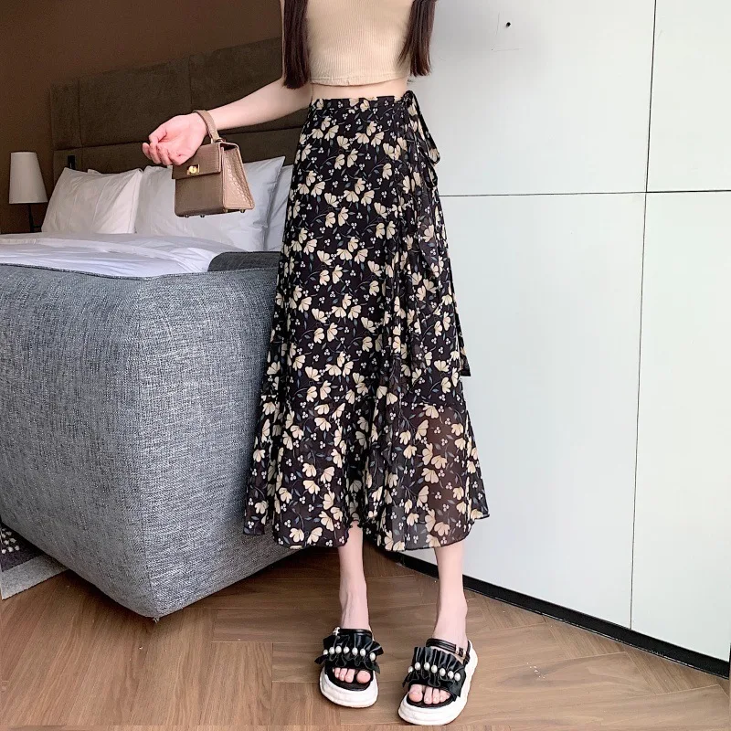 Der originale Rüschenrock mit Blumenmuster von Jia Shu Workshop ist romantisch, modisch und elegant, ein hochwertiger Rock für Damen im Sommer. – Detail 4