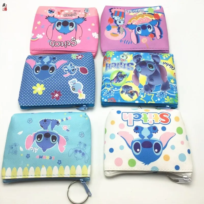 Cute Stitch Disney Wallets for Girls Disney Kawaii Purse Anime Accessories Change Storage Bag Christmas Gift for Children