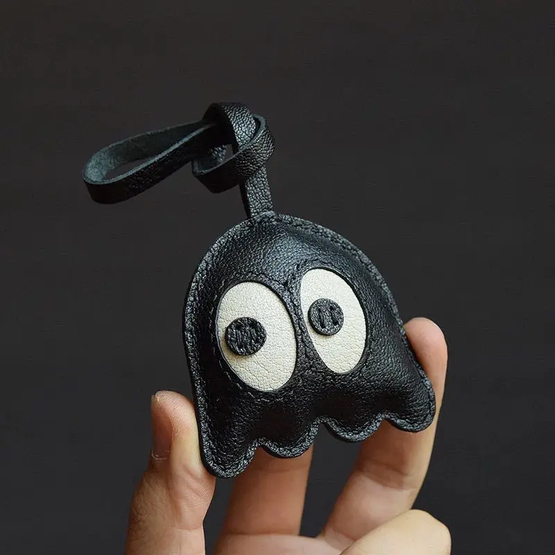 Unique Cute Sheepskin Handmade Black Swan Mondrian Car Key Pendant Handbag Crossbody Bag Pendant Girl\'S Birthday Gift Lovely