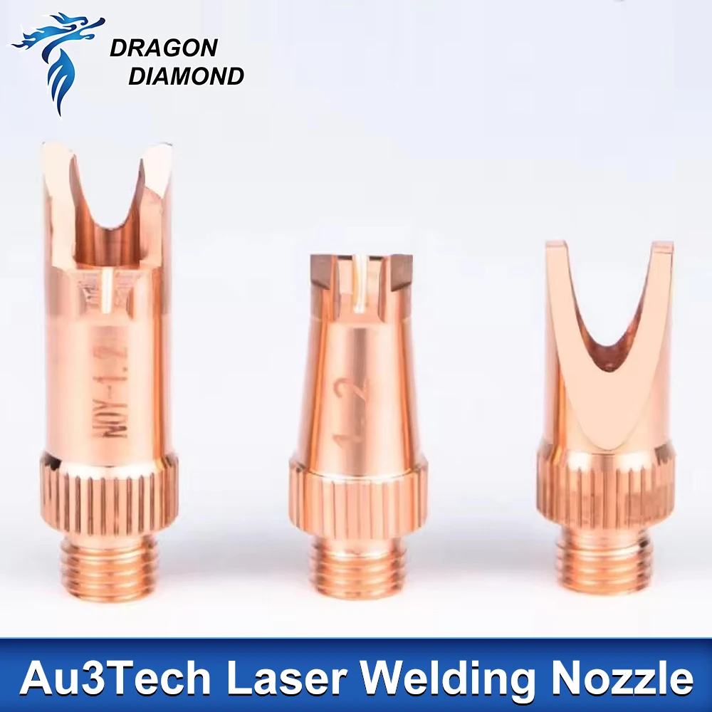 Au3tech Laser Welding Nozzle Copper Hand-held Nozzle Thread M8 For Laser Handheld Welding Machine