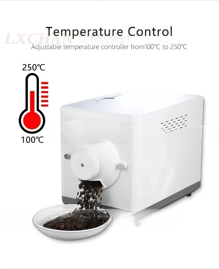 Multifunctional Coffee Bean Roaster, Automatic Grain/Sesame/Cocoa Dryer Roasting Machine for Small Business