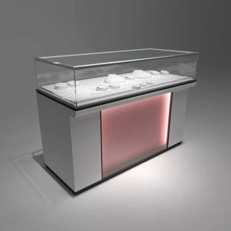 Customized-design led jewelry lamp electrical cabinet under showcase shelves storage jewelry cabinet with full length l