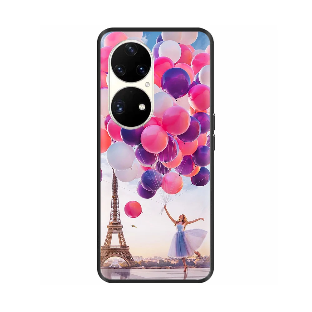 For Huawei P50 Pro Case P50E Shockproof Soft Silicone Phone Case For Huawei P50 Pro Back Cover P50 P50e Cases Bumper Fundas Etui