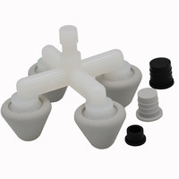 Fascia Gun Creative Massager Heads Massage Gun Soft Heads Replacement 4 Silicone ball Massage Gun Adapter Double Head Attachment