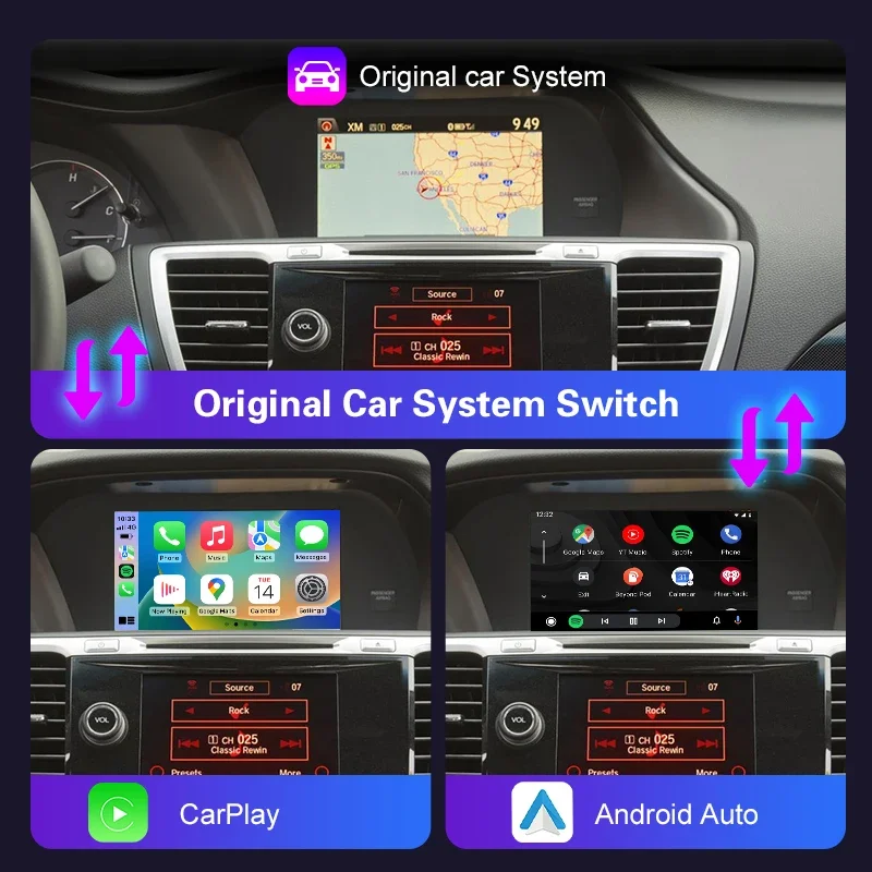 Wireless CarPlay Android Auto for Honda Accord / Odyssey  Mirror Aftermarket CarPlay Upgrade Retrofit Multimedia Navigation