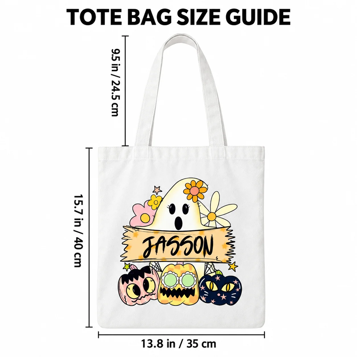 Custom Name Canvas Tote Bag Personalized Print Shoulder Bag Polyester Cotton Canvas Reusable Large Capacity Handbag For Daily
