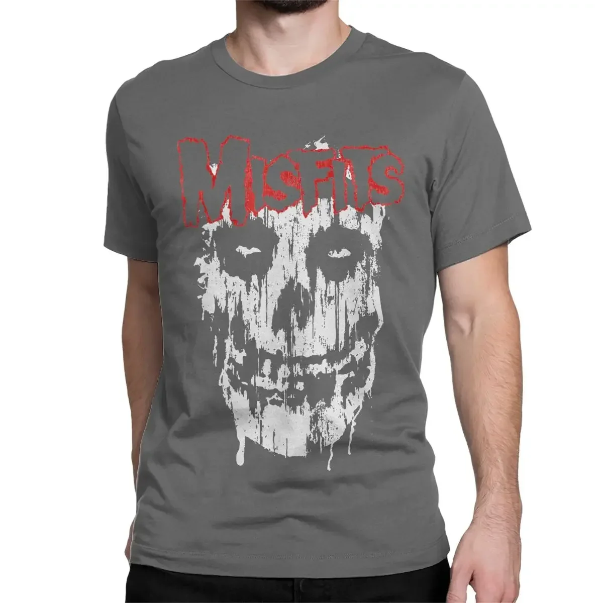 Misfits Skull for Men Horror Halloween Novelty Short Sleeve O Neck100% Cotton Summer Clothes Hot sale outfits fashion Round neck