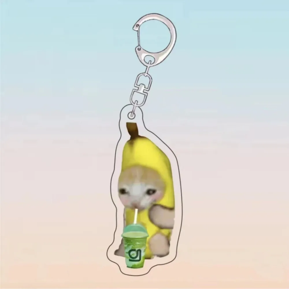 女性のためのかわいいアクリルハンドバッグ,面白い動物のキーリング,黒,maxwell,猫,ペンダント,チェーン,ギフト