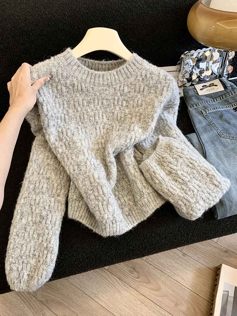 Thiened Oversized Long Sve Women's Knitwear Autumn Winter Outerwear Soft Cozy Casual Design Sensation Commute Sle