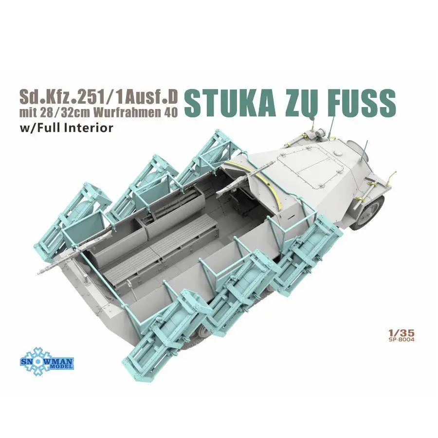 ثلج SP-8004 1/35 ألمانيا Stuka zu Fuss Sd.Kfz.251/1 Ausf.D مع/الداخلية الكاملة