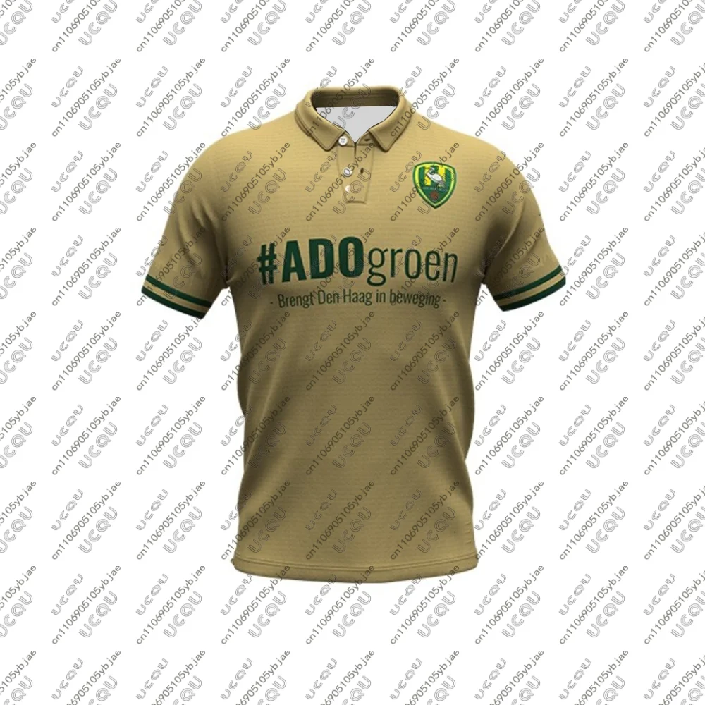 2025-26 Heren Kinderen Jongens Ademend Sneldrogend Voetbalshirt Top Volwassen Thuis Jersey Voetbal Sport Weg Herfst A-ADO Den Haag