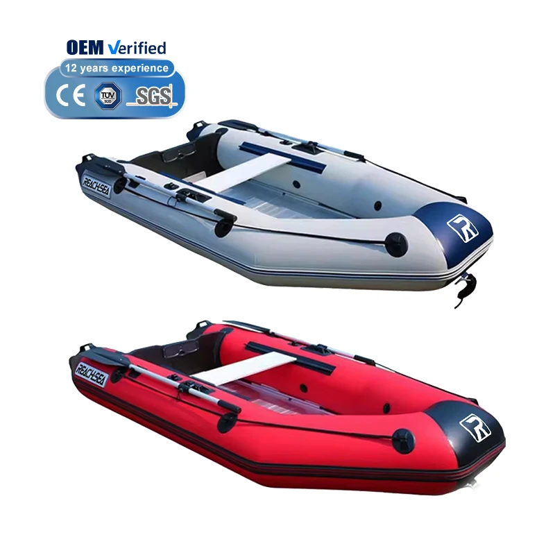 Professional 3-9 Person Aluminum Floor Speed Inflatable Rowing Boat For Fishing On Sale