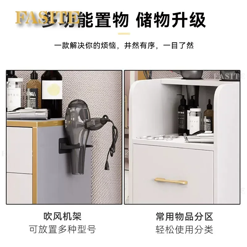 For Barber Shop Tool Cabinet Beauty Storage Cart Hair Cutting Rack Perm Dyeing Locker Professional Organizer with