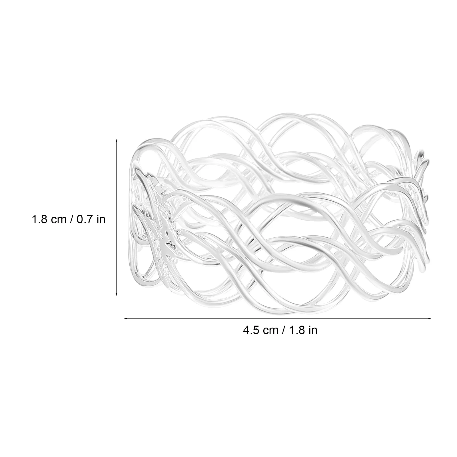 

6 Pcs Napkin Ring Band Clasp Wedding Decor Metal Table Napkins Rings Holiday Holders Dining Room