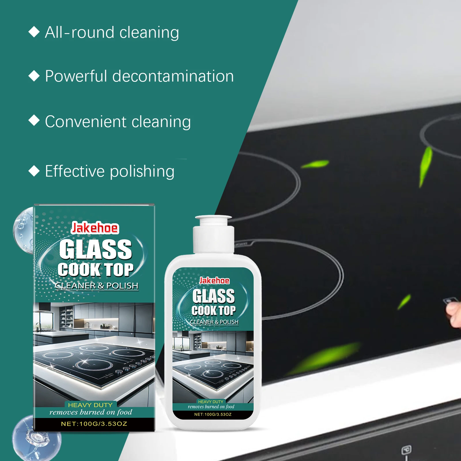 Glass Cleaner Streak - Limpiador y Abrillantador para Placas de