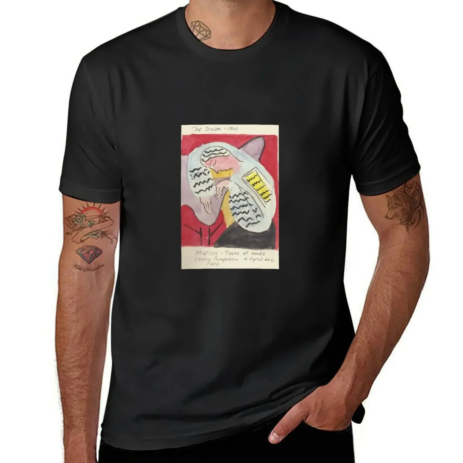 

Postcards from Europe - a study of Matisse's, The Dream' T-Shirt Aesthetic clothing blacks mens clothes