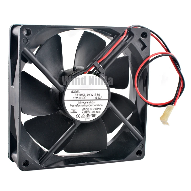 3610KL-04W-B50 9.2cm 92mm fan 92x92x25mm DC12V 0.34A 2pin Dual ball bearing cooling fan for chassis power supply