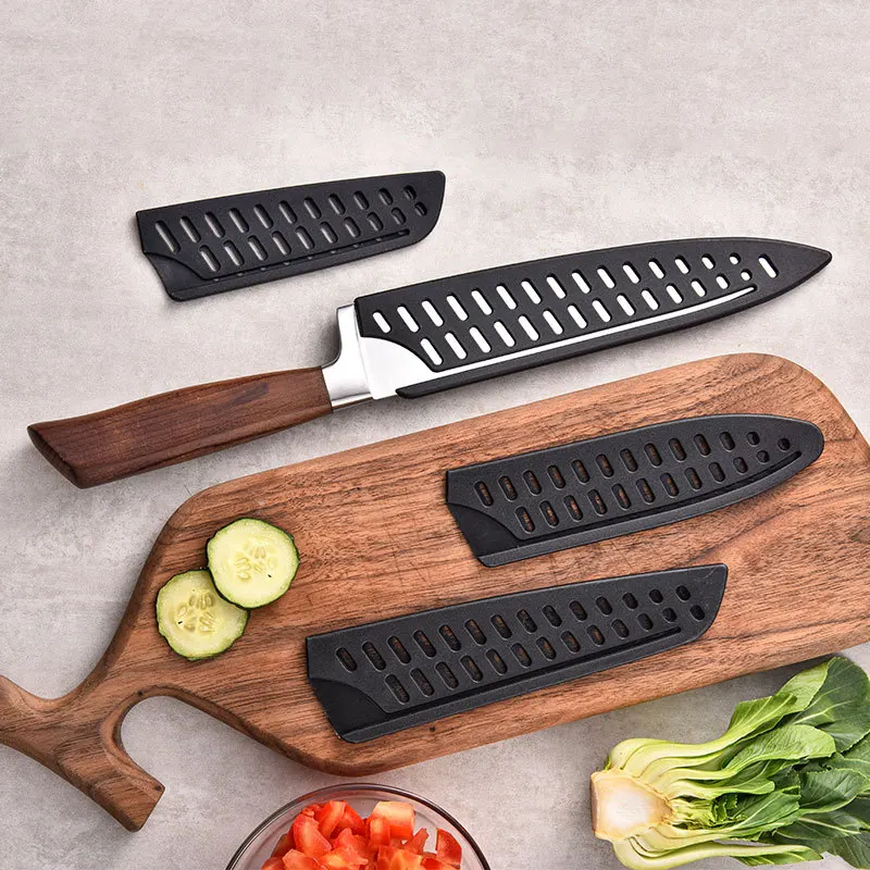 3.5/5/6/7/8 Inch Kitchen Knife Sheath Black Plastic Knife Covers Knife Blade Protector Cover Edge Guards Case Kitchen Accessorie