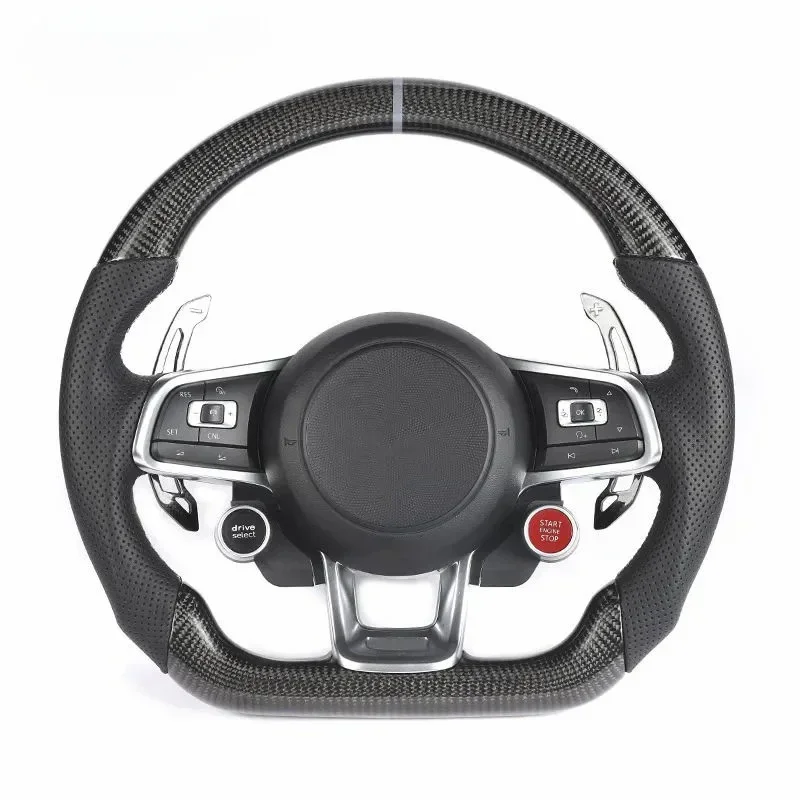 Carbon Fiber Steering Wheel Fit For Volkswagen GOLF MK7 GTI GTS R-LINE POLO SCIROCCO GTD GTE GLI Passat Steering Wheel Control